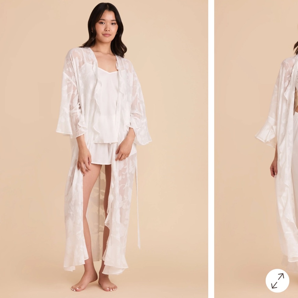 Birdy Grey White Minnie Jacquard Bridal Robe